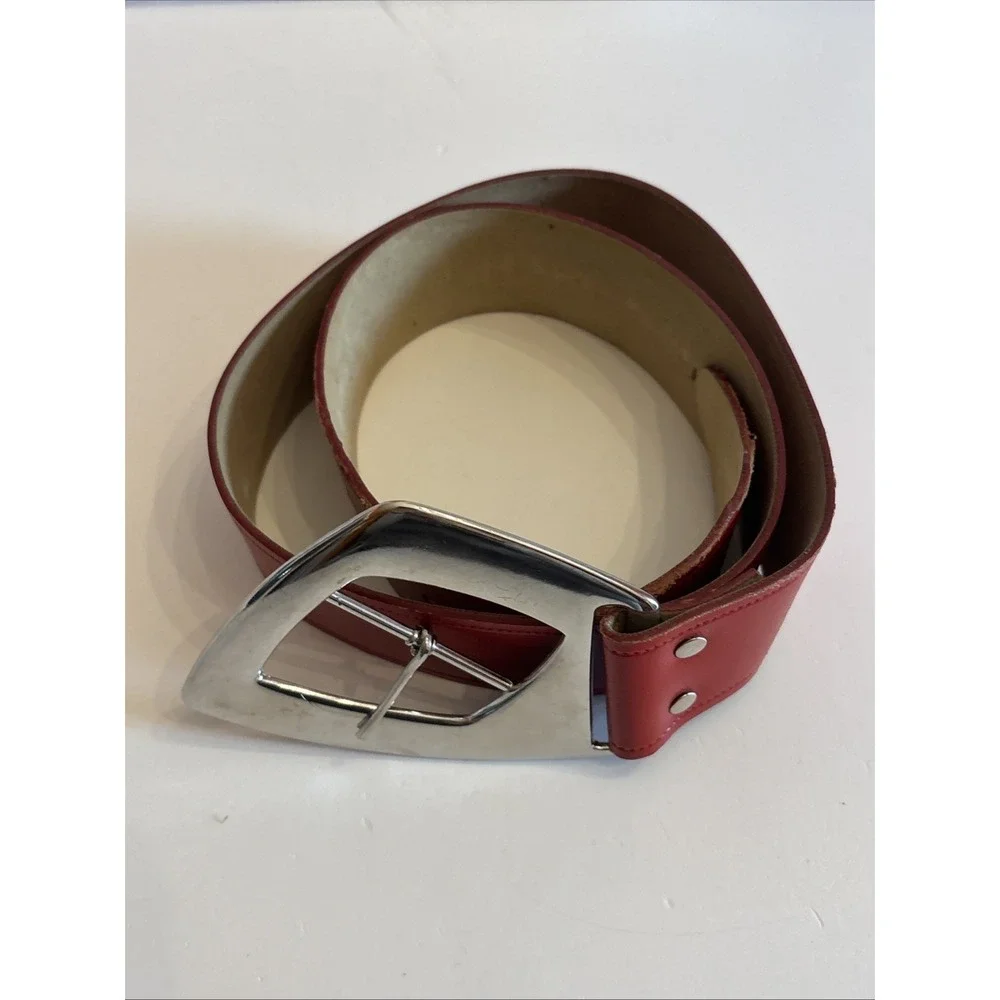 Vtg 1985 Ladies Wide Leather Boston Red Belt #‎ 9993 38